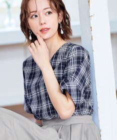 Tiaclasse L 【洗える】ゆったりシルエットの幅広カフスブラウス