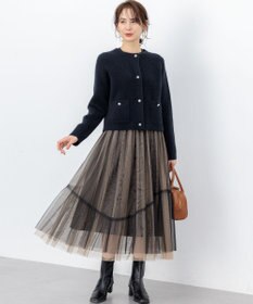 組曲 L 【加藤ローサさん着用】フラッフィーファーニット ジャケット