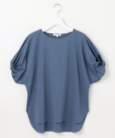 自由区 S 【接触冷感・UVカット・吸水速乾・抗菌防臭・洗える】ハイツイストポンチスリーブディティール カットソー