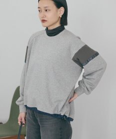 AMERICAN HOLIC 異素材ドロスト配色プルオーバー