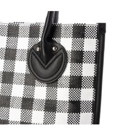 UNBILLION cachecache チェック柄ポリプロピレンシートトートバッグ