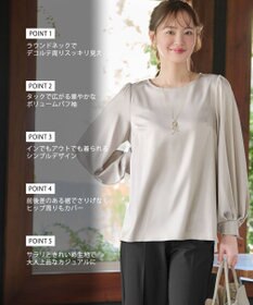 Tiaclasse L 【洗える】ボリュームスリーブブラウス