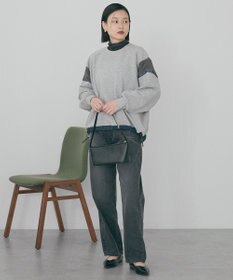 AMERICAN HOLIC 異素材ドロスト配色プルオーバー