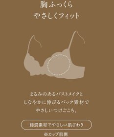 Wing Wing Lesiage　【2760シリーズ】　ブラジャー　ふっくらまる胸　カップ肌側綿混素材　ウイング／ワコール　PB2760