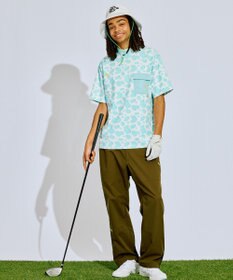 PW CIRCULUS 【UV遮蔽率99.5%  UVカット/速乾/ストレッチ】【MEN】アニマルドットポケットモックT ゴルフ