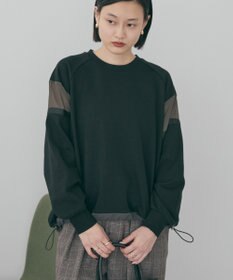 AMERICAN HOLIC 異素材ドロスト配色プルオーバー