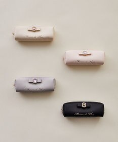 Maison de FLEUR パールビジュー合皮リボンロングポーチ
