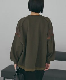 AMERICAN HOLIC 異素材ドロスト配色プルオーバー