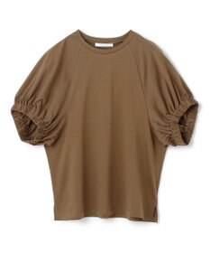 BEIGE， 【洗える】STOCK / オーガニックコットン半袖ギャザートップス