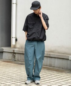WEGO 【ウエストゴム/MLサイズ展開】ナイロンイージーパンツ