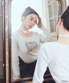 earth music&ecology Ｄｉｓｎｅｙ／Ｍａｒｉｅスクエアネックプルオーバー