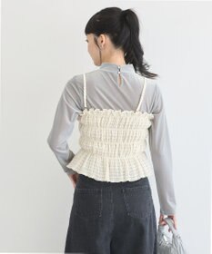 earth music&ecology スパンコールシャーリングビスチェ