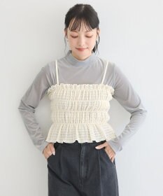 earth music&ecology スパンコールシャーリングビスチェ