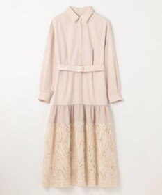 GRACE CONTINENTAL 刺繍ヘムシャツワンピース