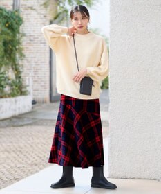 ANY 【ウエストゴム・洗える】タータンマーメイドスカート