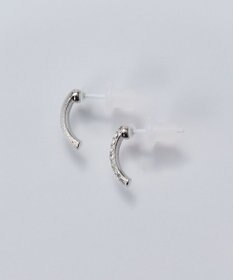 Phoebe 【金属アレルギー対応】テクスチャードスパークビジューピアス/ニッケルフリー シルバー