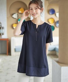 Tiaclasse 裾レース切替チュニック