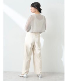 earth music&ecology キラキラシアーギャザーシャツ