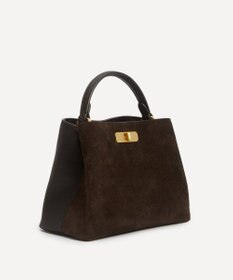 LIBERTY. バーリントン スエード ミニ トップハンドルバッグ