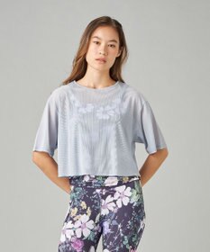 Chacott シアーリブバッククロスTシャツ