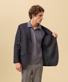 J.PRESS MEN 【SHACKET】ブラックウォッチ サマーダブルフェイス ジャケット