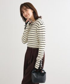 Green Parks 袖口金釦リブニットプルオーバー