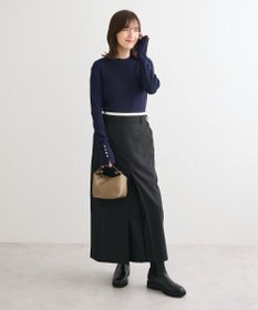 Green Parks 袖口金釦リブニットプルオーバー