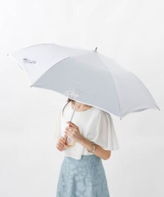 AURORA 【 NINA RICCI（ニナリッチ）】アップリケ刺しゅう/パイピング晴雨兼用傘（折りたたみ傘）