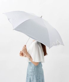 AURORA 【 NINA RICCI（ニナリッチ）】アップリケ刺しゅう/パイピング晴雨兼用傘（折りたたみ傘）