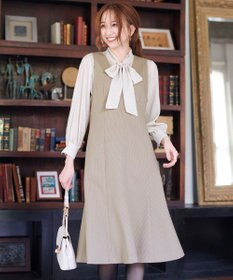 ANY SIS 【美人百花11月号掲載】シャドーチェックボウタイ ブラウス