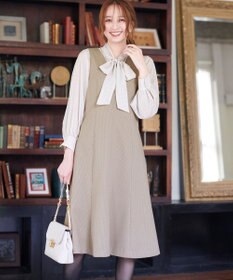 ANY SIS 【美人百花11月号掲載】シャドーチェックボウタイ ブラウス