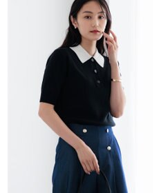 Te chichi ハーフスリーブニットポロ