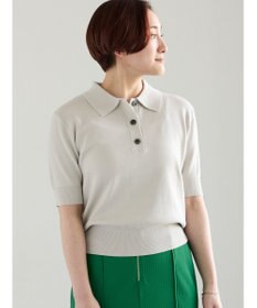 Te chichi ハーフスリーブニットポロ