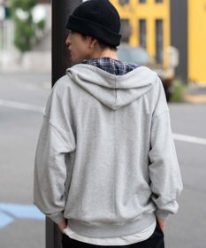 WEGO 【ユニセックス着用ITEM/MLサイズ展開】チェックZIPパーカー