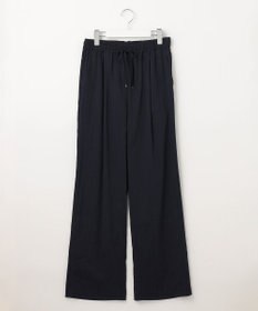 23区 【洗える】リネンレーヨンストレッチ ドロスト パンツ