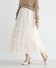 earth music&ecology チュールバルーンスカート