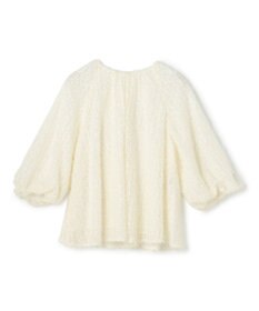 UNFILO エアリーヤーン ギャザーブラウス