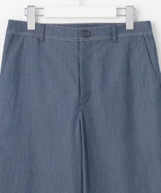 J.PRESS LADIES 【洗える】ツイルライトストレッチ セミワイド パンツ