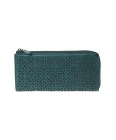 genten ダイヤカットワーク　Lファスナー長財布