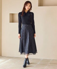 Feroux きらめきチェックフレア スカート