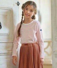 組曲 KIDS 【150-160cm】長袖ボーダー Tシャツ