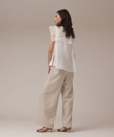 GRACE CONTINENTAL カラミタックワイドパンツ