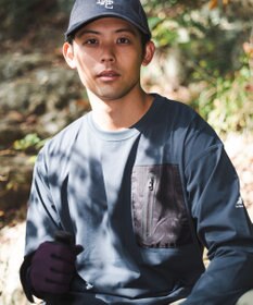 SHARE PARK MENS 【UVカット・吸水速乾・ストレッチ・軽量 】ＺＩＰポケットＴシャツ（L・XLサイズ）