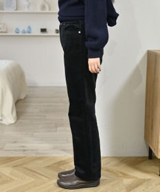 caqu レギュラーストレート 裏起毛コーデュロイパンツ
