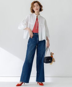 23区 【RED CARD TOKYO×23区/VERY3月号掲載】デニム ライン ワイドパンツ