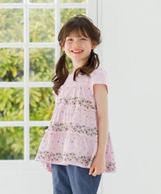 組曲 KIDS 【150-160㎝】ティアードフラワー チュニック