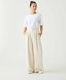 caqu FS linen relax pants コットンリネンリラックスワイドデニム