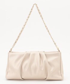 ANY SIS 【2WAY】ギャザーチェーンクラッチショルダー バッグ シャンパン