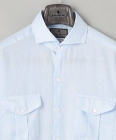 GOTAIRIKU ノルマンディリネン使用【洗える】カッタウェイカラー ソフトリネンシャツ