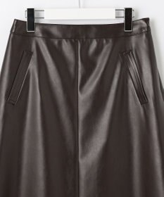 J.PRESS LADIES 【洗える】シンセティックマットleather スカート